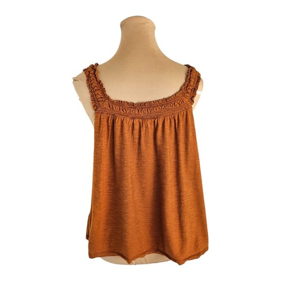 Anthropologie Brown Burnt Orange Tank Top Blouse Sz M - Picture 3 of 7